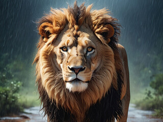 Naklejka premium portrait of a lion