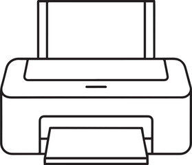 printer outline vector illustration line&nbsp;art