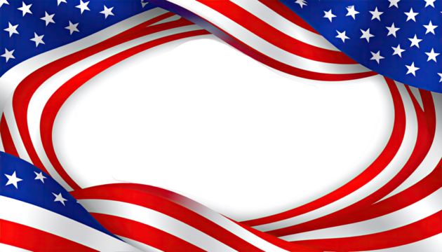American flag with a black hole