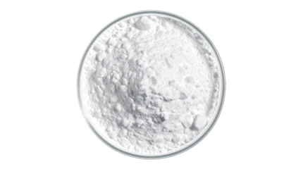 Close-up of a round bowl filled with white powder