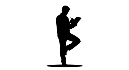 Focused professional sketching ideas in a sleek silhouette, symbolizing innovation and planning