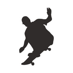 Silhouette Skateboarder Soaring: Witness the dynamic silhouette of a skateboarder in mid-air, executing a daring trick with a sense of freedom and rebellious spirit.