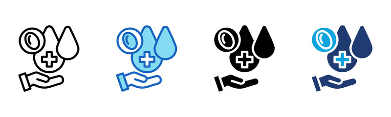 Obraz premium Blood icon Multi Style Vector Illustration