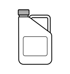 Fuel Container: A minimalist illustration of a fuel container, featuring a sleek design and a prominent cap, symbolizing industry and utility.