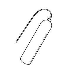 Gas Cylinder Diagram: An illustration of a gas cylinder with an attached hose.