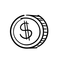 Financial Foundation: A simple yet striking illustration of a single dollar coin, elegantly drawn with bold lines and emphasizing the financial aspect.