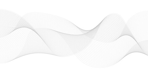 black and white wavy stripes background. Vector illustration