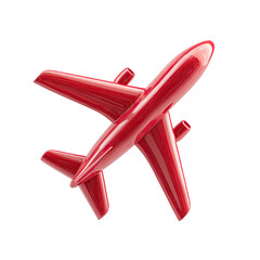 Glossy red airplane icon