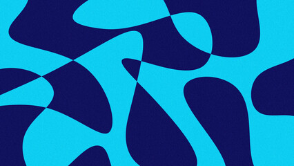 Abstract blue and dark navy fluid shapes with modern organic curves, seamless geometric pattern background for contemporary design and digital art projects.