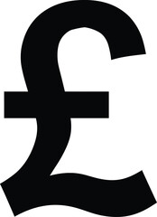 Pound Sterling Symbol, Currency Icon, Financial Economy Design