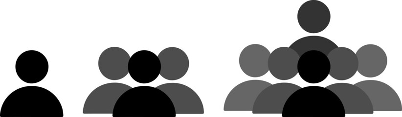 Hierarchical growth of a group or organization