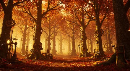 Mechanical Autumn Forest