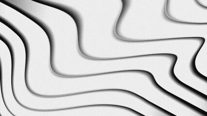 Abstract Black and White Wavy Texture with Grain Noise Background	