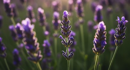 Obraz premium Lavender field sunlight
