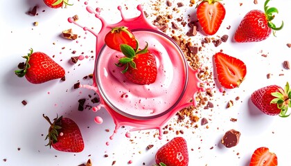 strawberry cream milkshake and splash 