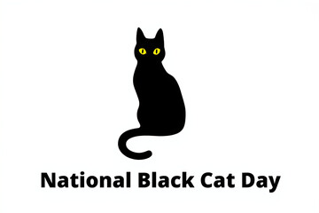 National Black Cat Day Poster Design
