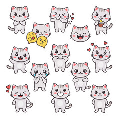 Cute cartoon cat characters