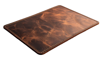 Rustic leather desktop pad