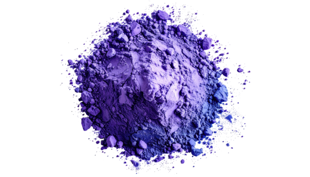 A vibrant cluster of crushed, purple-toned powder