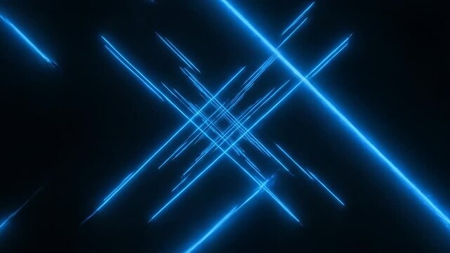 A modern seamlessly looping video showing sharp, geometric diagonal light lines crossing and receding into an infinite abstract space light effect, worship, tranquil