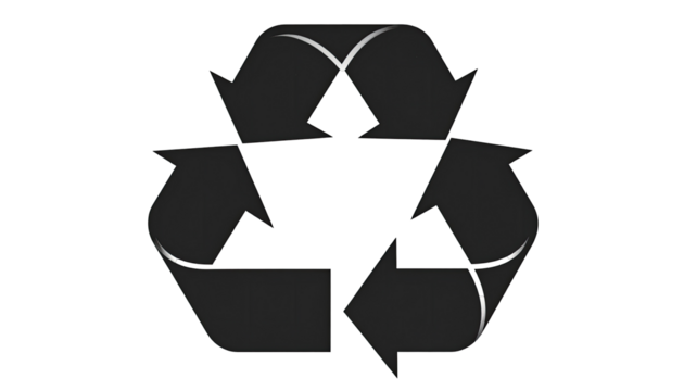 Dark recycling symbol