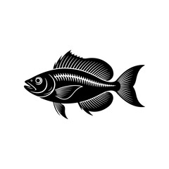 Obraz premium Fishing Emblem Illustration