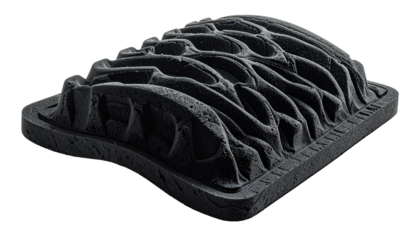 Abstract black sculpted form