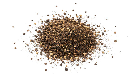 Pile of Coarsely Ground Black Pepper graphic standard isolated on a transparent background