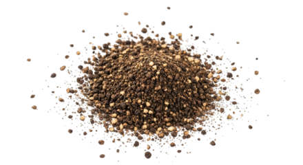 Pile of Coarsely Ground Black Pepper graphic standard isolated on a transparent background