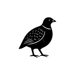 Obraz premium Textured Quail Bird Icon