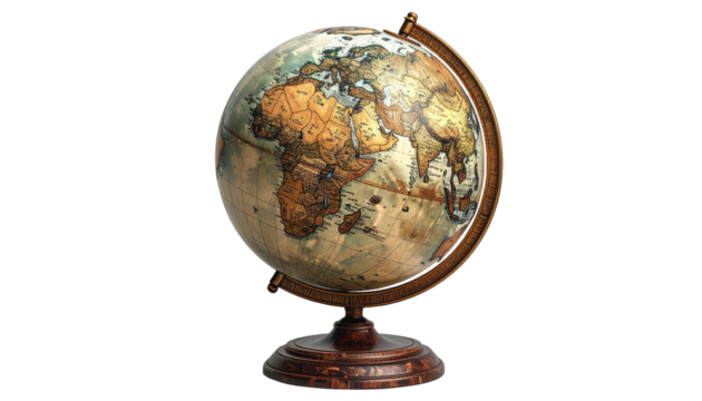 Antique-style world globe