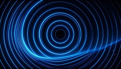 Obraz premium Abstract glowing circles in a dark background