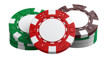 Three poker chips stacked (1)