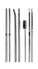 Vertical arrangement of metallic tubes and brush