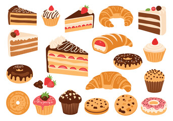 A delightful assortment of sweet baked goods and pastries.