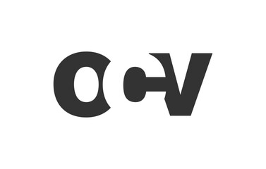 OCV logo design. Initial letter O C V bold font style for tech startups, consulting, corporate branding. Creative company name, headlines typography identity, trendy logotype.