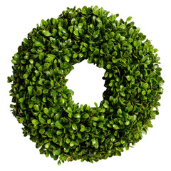 Round Green Leafy Wreath On A Black Background green wreath leaf wreath, Isolated On White, Png Transparent, Cut Out