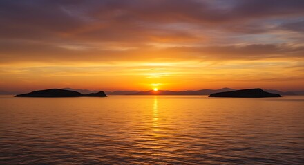 Fototapeta premium Sunrise over islands