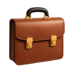 Brown Briefcase Icon Isolated on Transparent Background