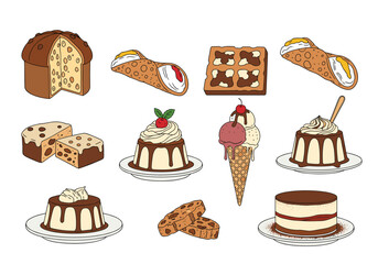 A collection of delicious italian desserts and pastries perfect for any occasion.