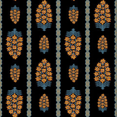 Abstract seamless traditional paisley bunch pattern