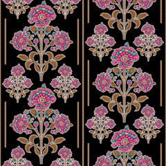 Abstract seamless traditional paisley bunch pattern