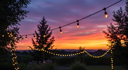 Sunset garden lights