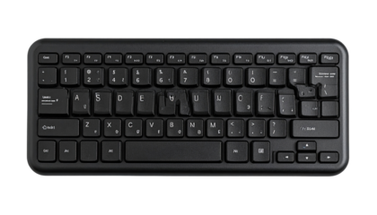 Top-down view of a black keyboard
