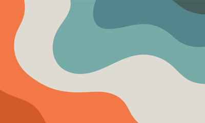 abstract blue orange wavy lines background. abstract beach illustration.