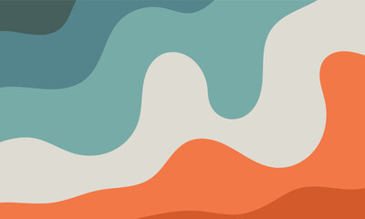 abstract blue orange wavy lines background. abstract beach illustration.