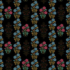 Abstract seamless traditional paisley bunch pattern