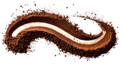 Abstract coffee powder swirl
