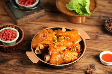 Braised Pork Trotters in Soy Sauce - Traditional Asian Cuisine with Secret Marinade Recipe