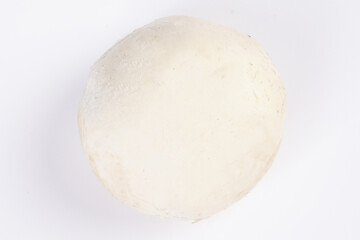 Fresh White Button Mushroom Isolated on White Background Studio Shot